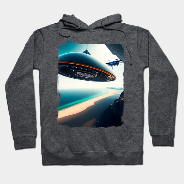 Ufo sighting from a military fighter plane Hoodie by igzine